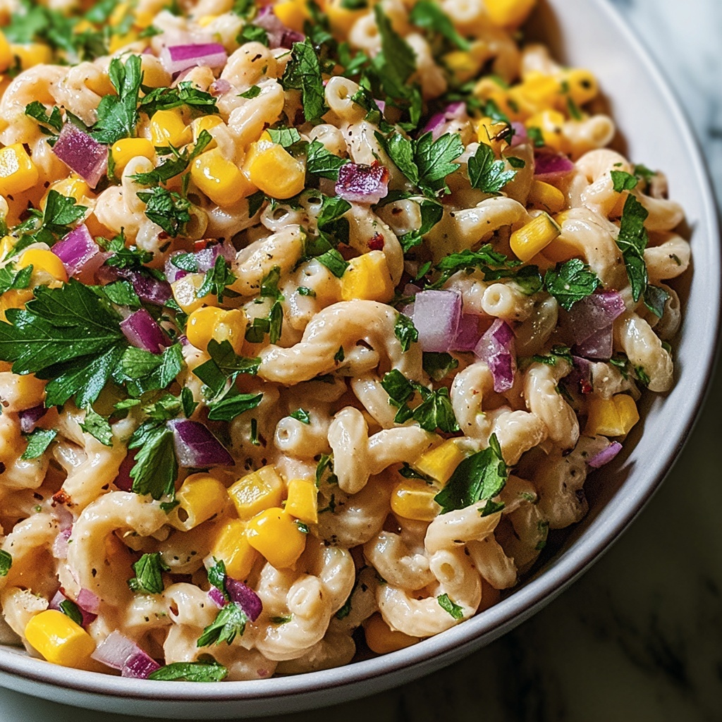 Mexican Street Corn Pasta Salad Recipe - Recipe Image