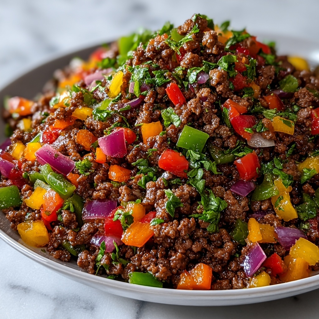 Mediterranean Ground Beef Stir Fry Recipe - Recipe Image