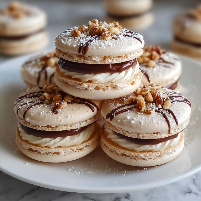 Chocolate Peanut Butter Pretzel Macarons Recipe