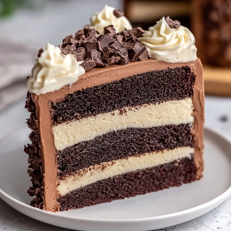 Tuxedo Cake – Triple Chocolate Mousse Cake Recipe