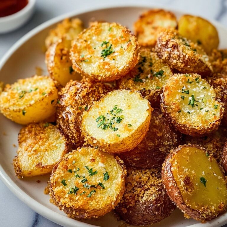 Crispy Garlic Parmesan Crusted Potatoes Recipe