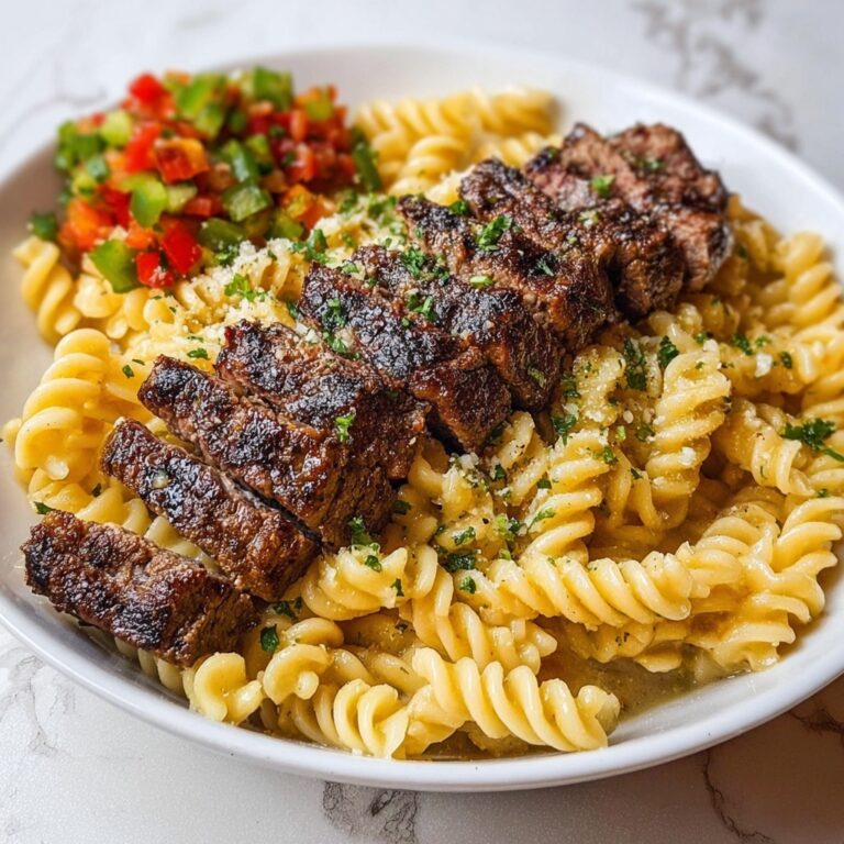 Cheesy Cajun Steak Pasta with Garlic Parmesan Sauce Recipe