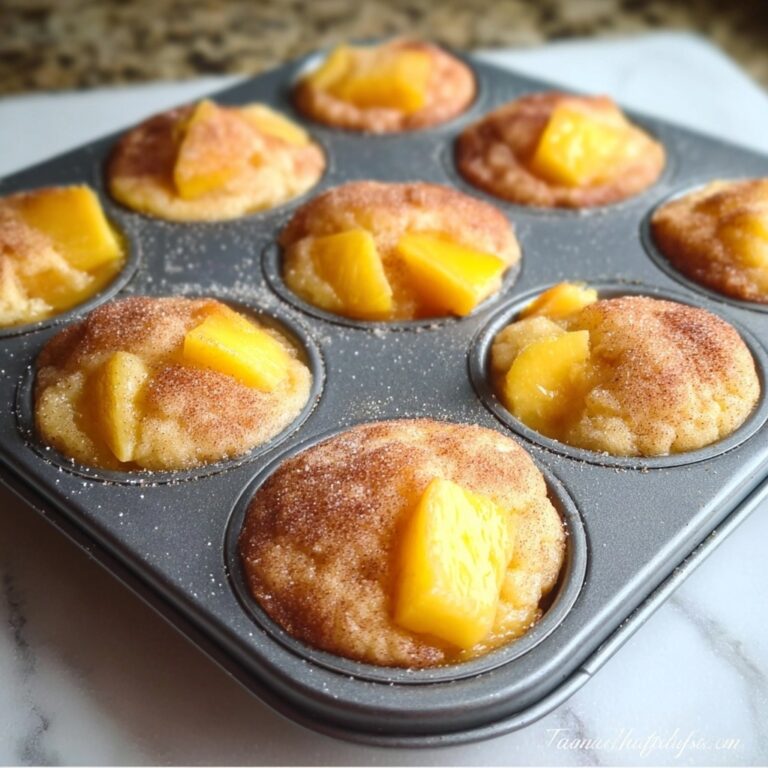 Mini Peach Cobbler Muffins Recipe
